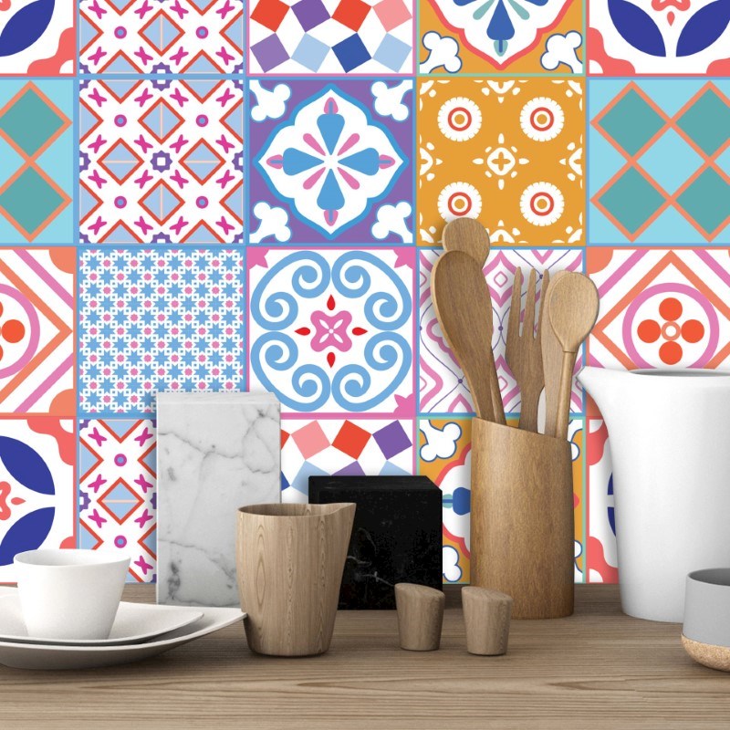 Walplus Klassiek Marokkaanse Kleurrijke Tegelsticker 2 - Multikleur